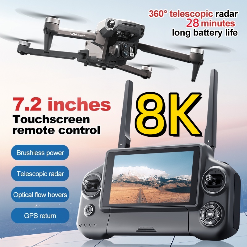 Drone Gimbal - Dron RC z 3-osiowym gimbalem 8K,