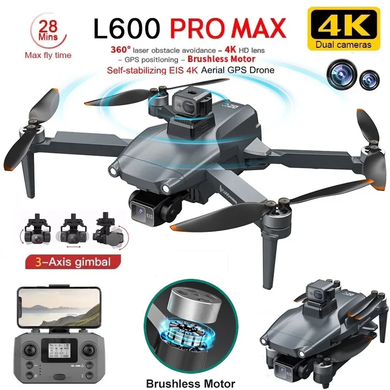 Drone Gimbal - L600 PRO MAX GPS Drone Profesjonalny