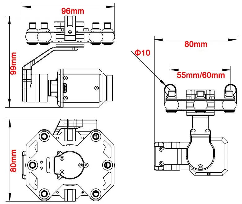 Gimbal 3-osiowy Tarot TL3T20 z – Drone Gimbal recenzja i cena