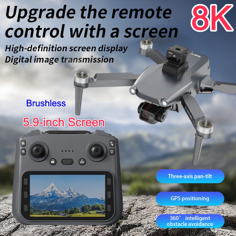 Dron z podwójną kamerą 8K ESC, – Drone Gimbal recenzja i cena